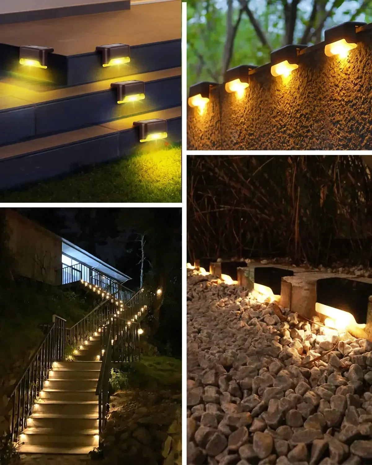 16-Pack Outdoor Solar Deck Lights – LED Step & Path Lights - My Store