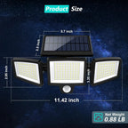 Outdoor Solar Security Light – 3-Head Motion Sensor Flood Light - My Store