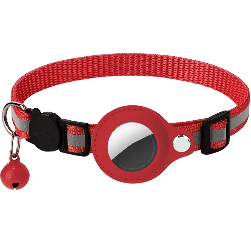 Reflective Cat Collar with Tracker Holder – Adjustable Safety Collar - My Store