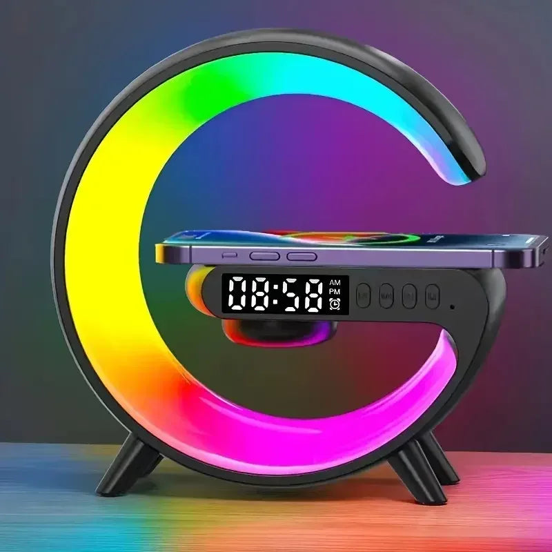 RGB Wireless Charging Stand – Fast Charger with Bluetooth Speaker - My Store