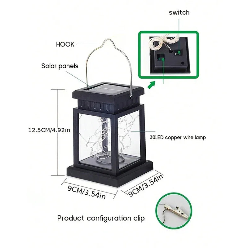 Solar Powered Lantern – Waterproof Outdoor Hanging & Table LED Light - My Store