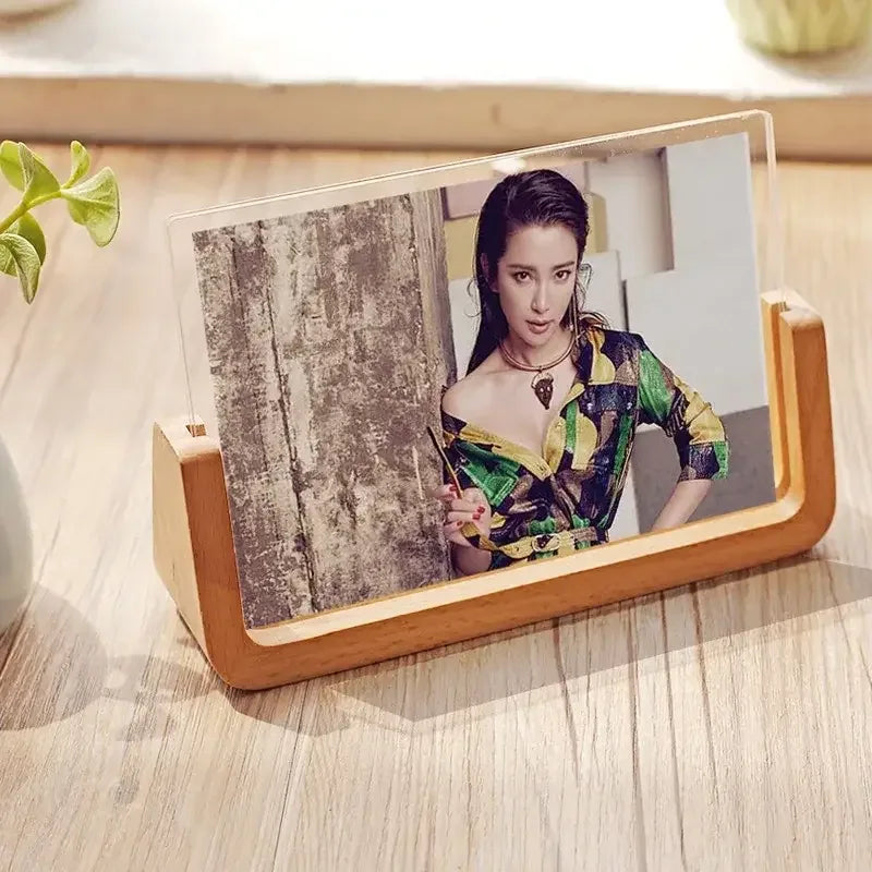 Creative LED Photo Frame – Solid Wood & Acrylic Picture Frame - My Store