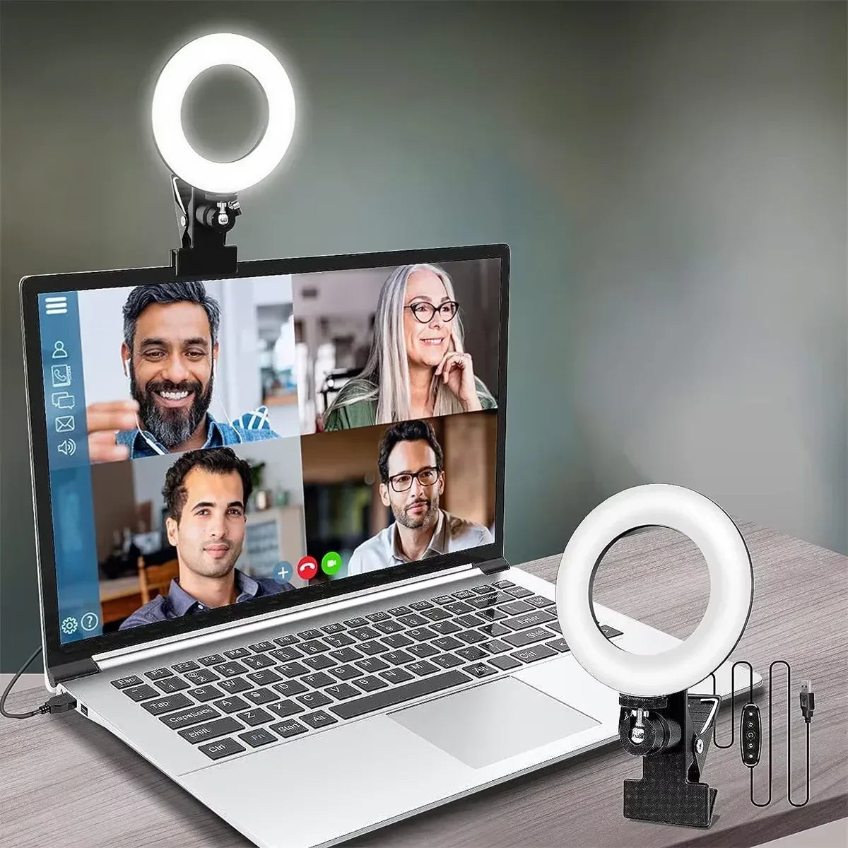 Clip-On Ring Light – 6-inch USB Webcam Light - My Store