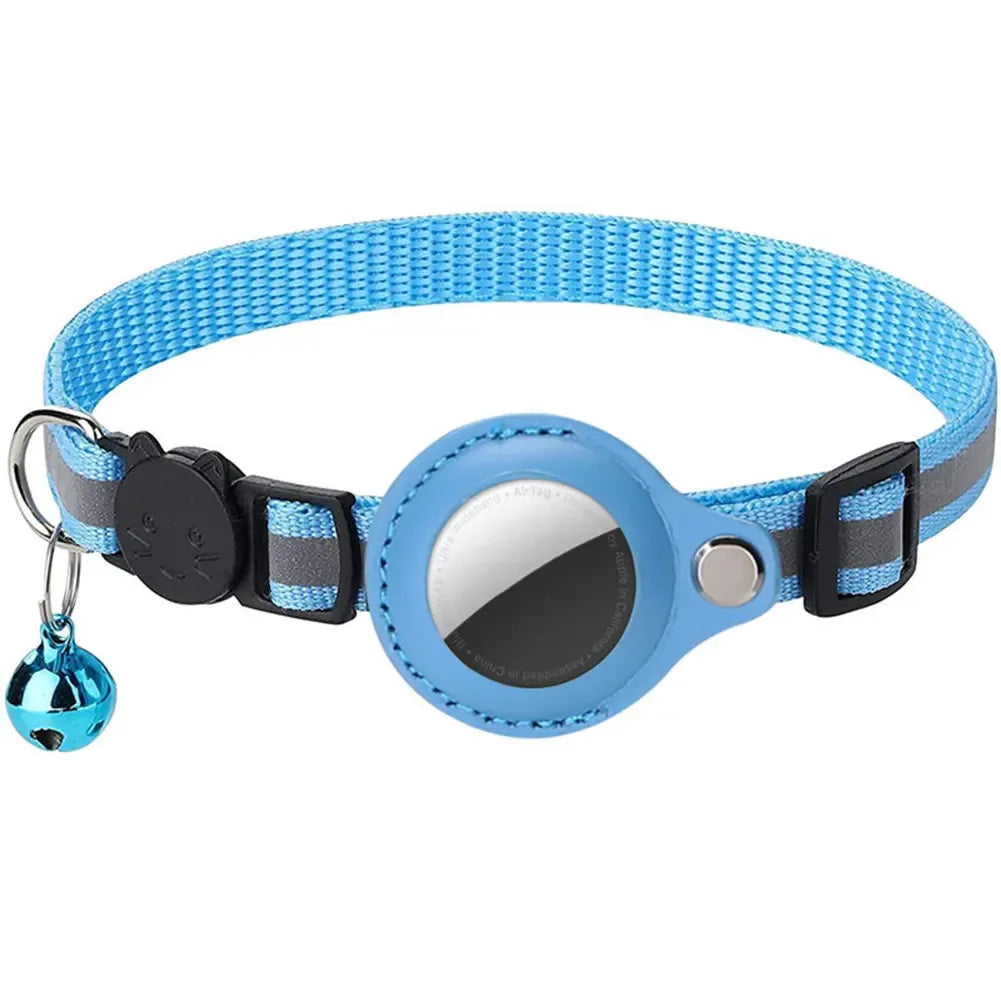 Reflective Cat Collar with Tracker Holder – Adjustable Safety Collar - My Store