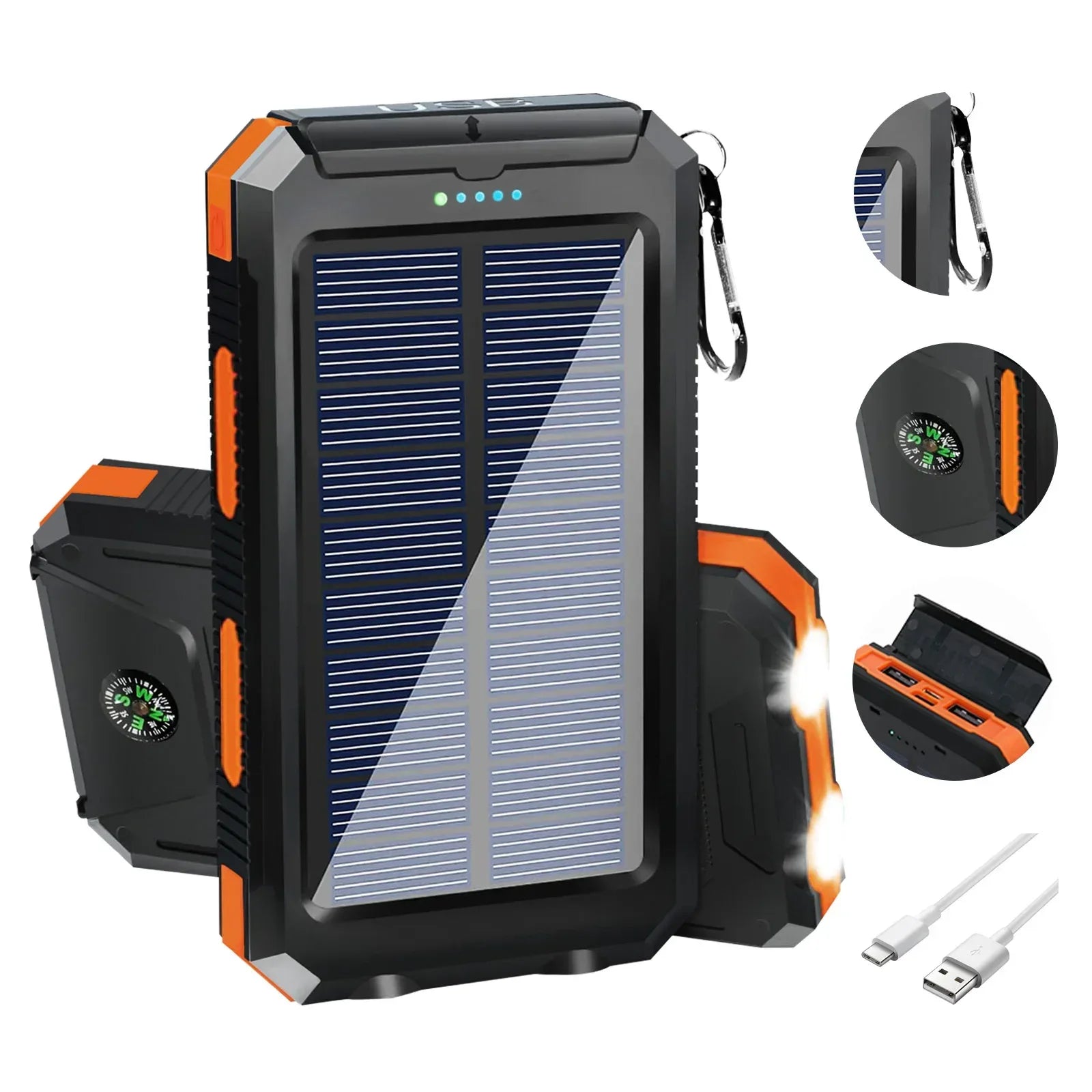 20000mAh Solar Power Bank – Portable Charger with Solar Panel - My Store