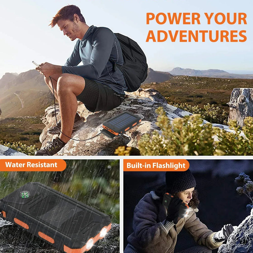 20000mAh Solar Power Bank – Portable Charger with Solar Panel - My Store