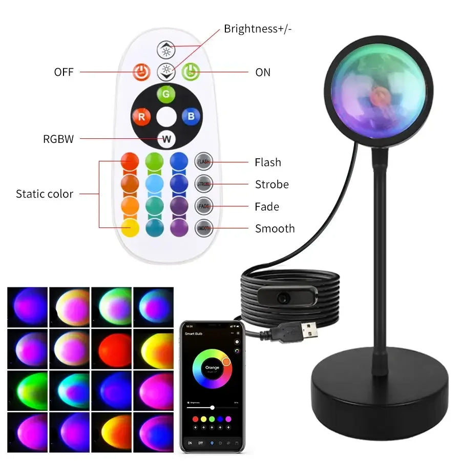 Smart Sunset Projection LED Lamp - My Store