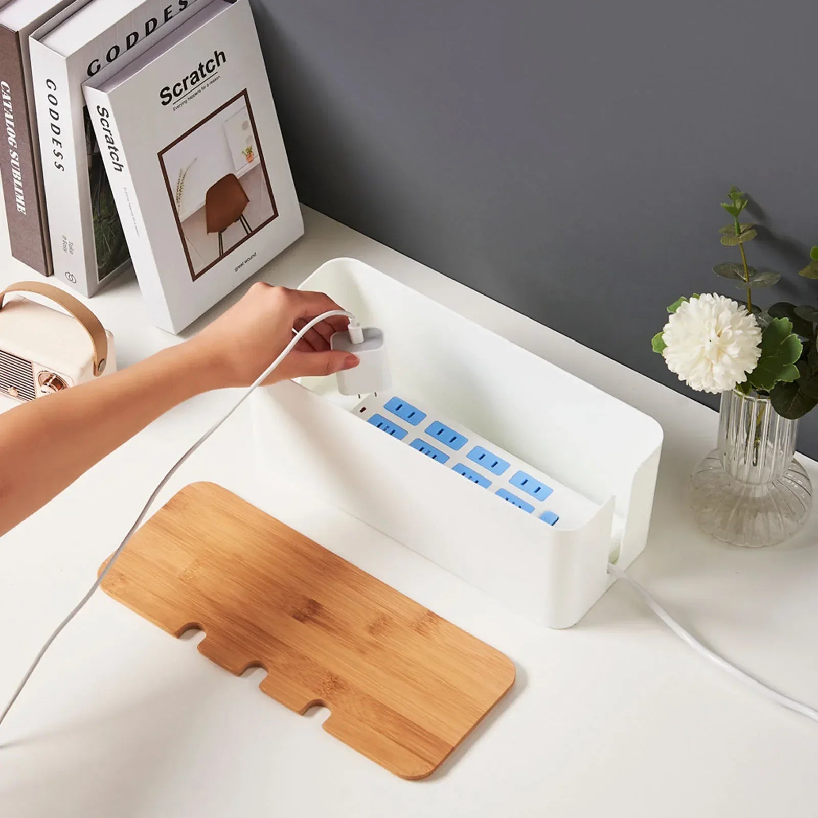 Large Cable Management Box – Cord Organizer - My Store